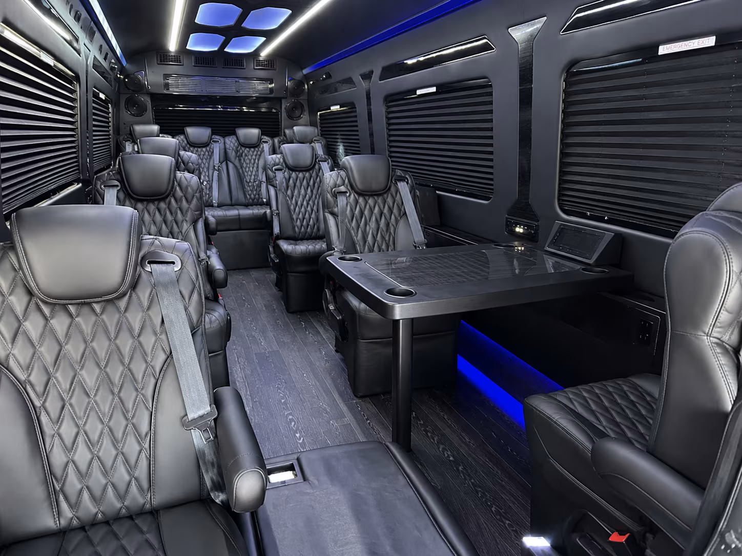 athens 18 passenger sprinter van inside