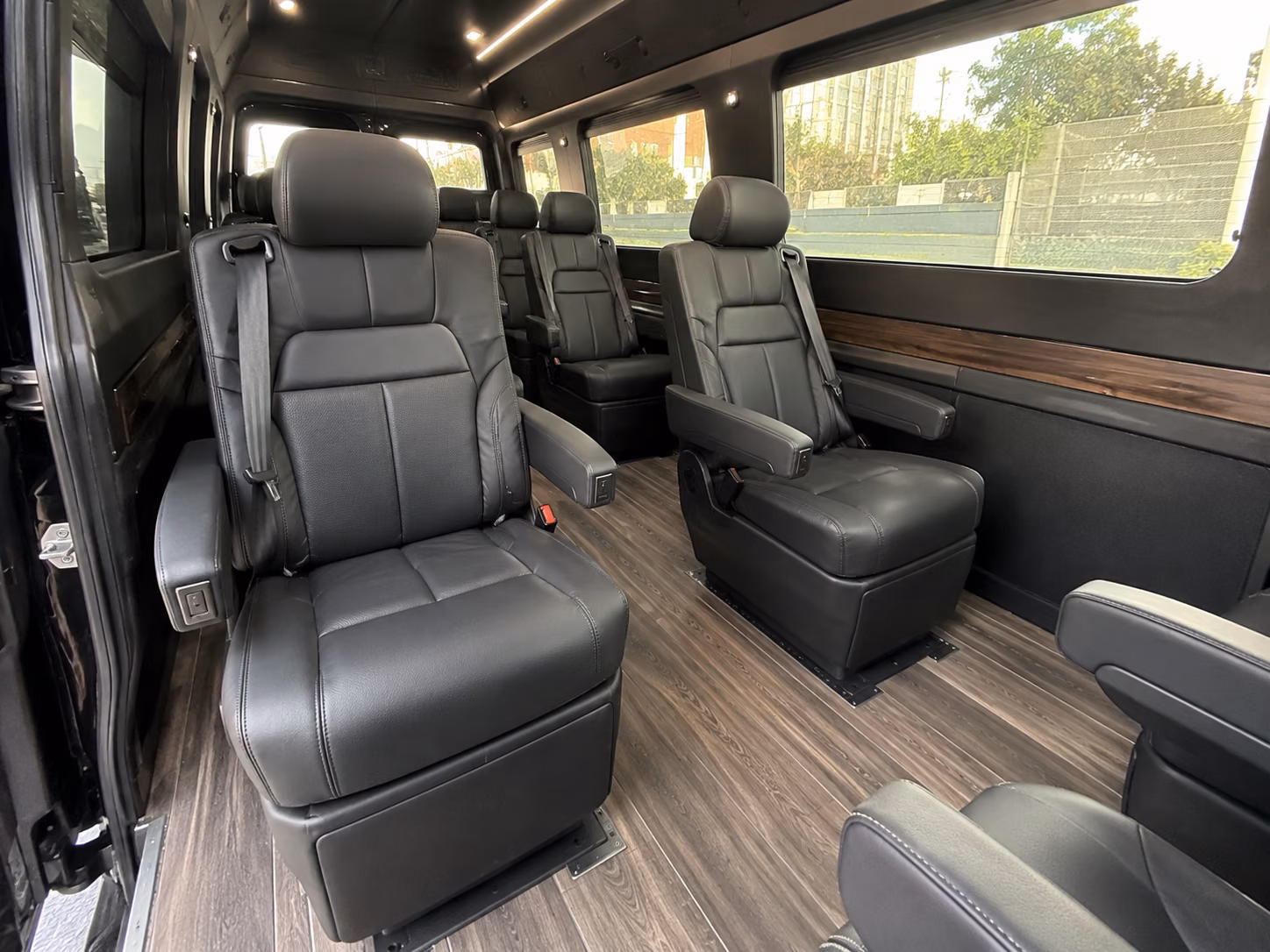 athens 20 passenger sprinter van interior
